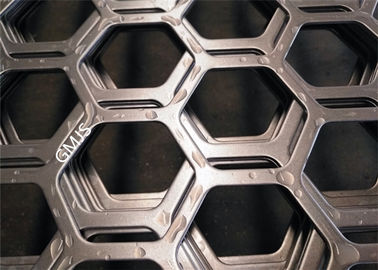 China Hexagonal Hole Shape Perforated Metal Sheet , Perforated Stainless Steel Plate supplier
