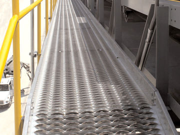 China Anti Skid Metal Plate Safety Grating , Perforated Grip Strut Walkway Grating supplier