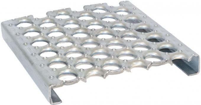 Slip Resistant Punching Plate Grating , Aluminum Perforated Metal Walkway Grip